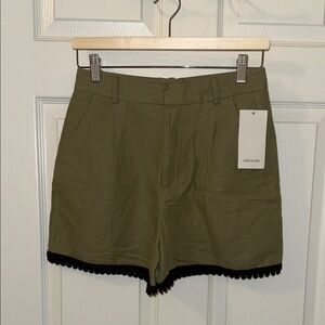 NWT zara basic high waist shorts with black trim
